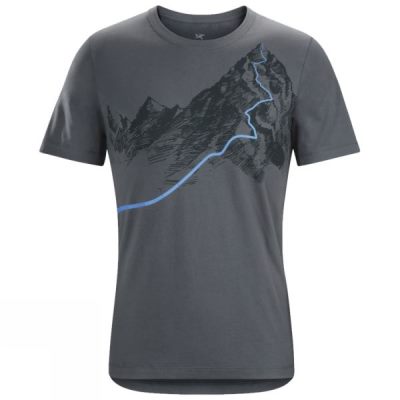 Playeras Arc'teryx Afterglo HW Manga Corta Hombre Gris - Chile QDK753091